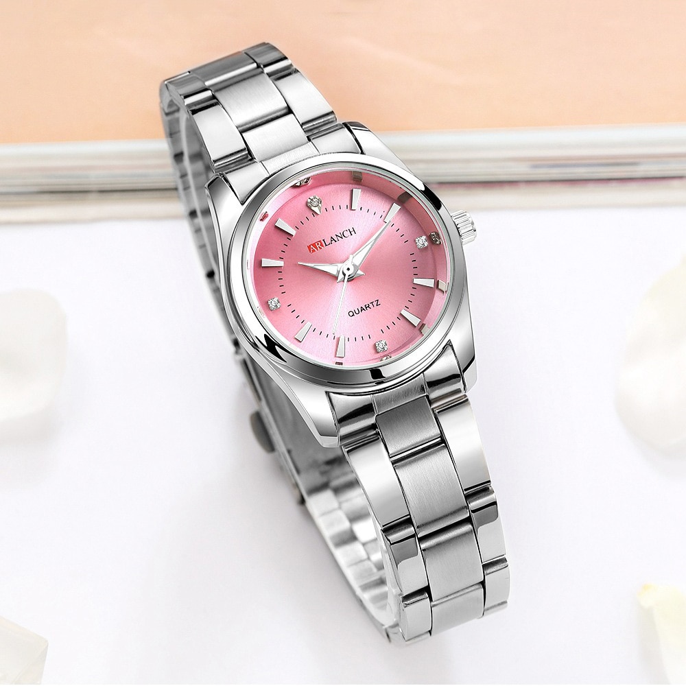 Kleine Horloge Voor Vrouwen Armband Horloge Dame Luxe Diamant Jurk Quartz Klok Mode Zilver Stalen Band Waterdicht Horloges