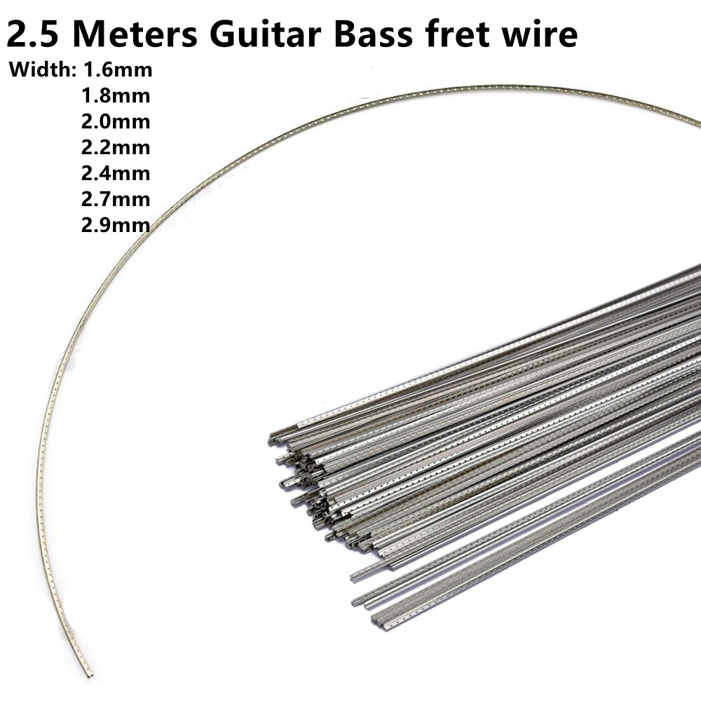 Cupronprison-Fil de frette pour touche, idéal pour les guitares acoustiques et électriques, longueur 8 pieds avec annulation de 1 6mm à 2 9mm