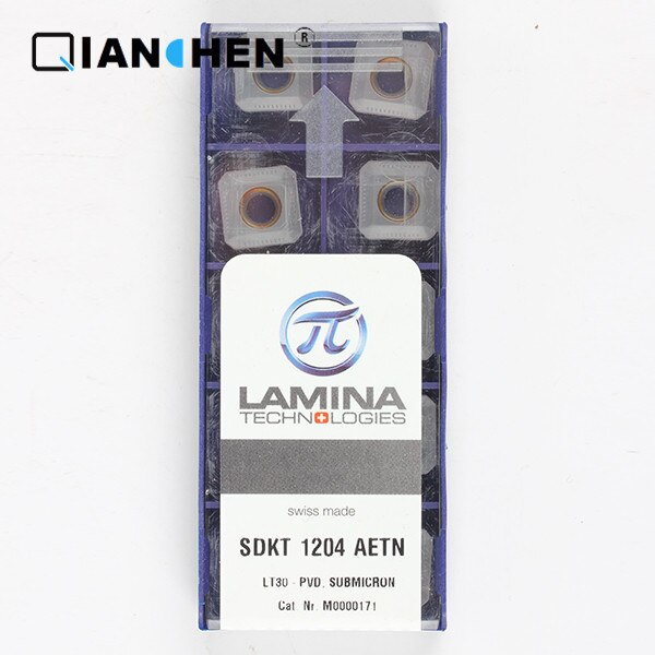 Genuine original high-performance LAMINA SDKT 1204 AETN LT30 (10pcs/lot) tungsten Carbide Cutting tools inserts