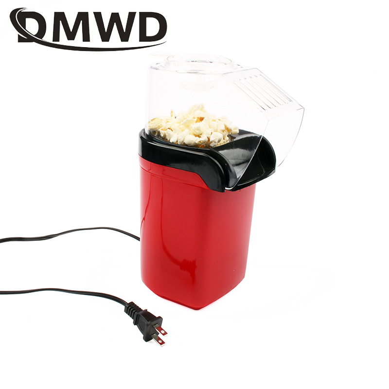 DMWD Electric Corn Popcorn Maker Household Automatic Mini Air Popcorn Making Machine DIY Corn Popper Children 110V 220V