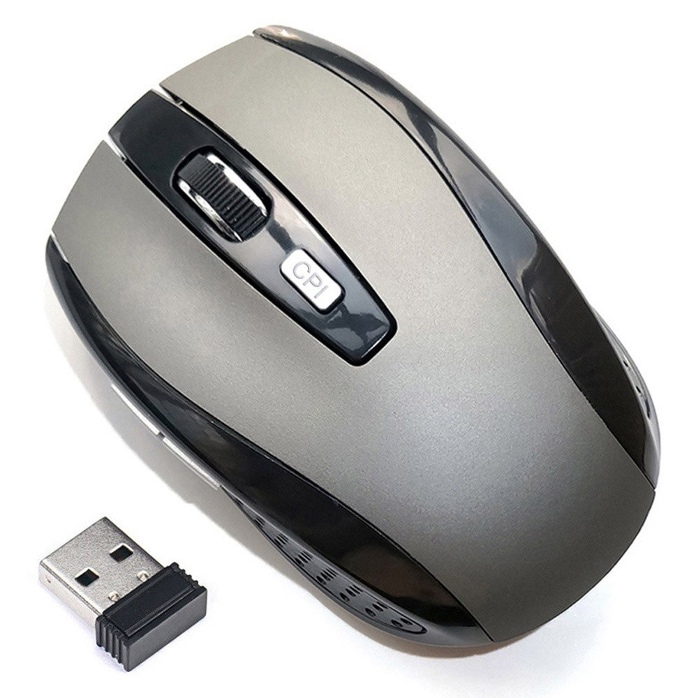 2.4Ghz Wireless Game Mouse 2000 DPI Optical PC Mause With USB Receiver Mice for PC Laptop: Gray