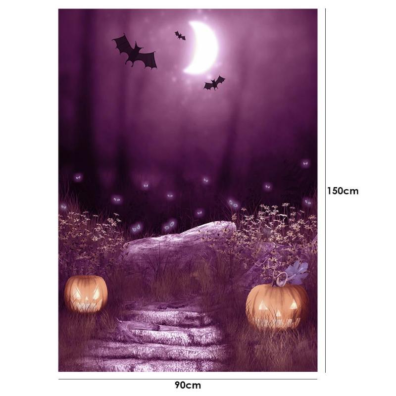 Halloween Hintergrund 3x2,5 M – Gruselig, Mit Burgtor & Sternenhimmel, Vinyl-Stoff Für Fotografie & Dekoration