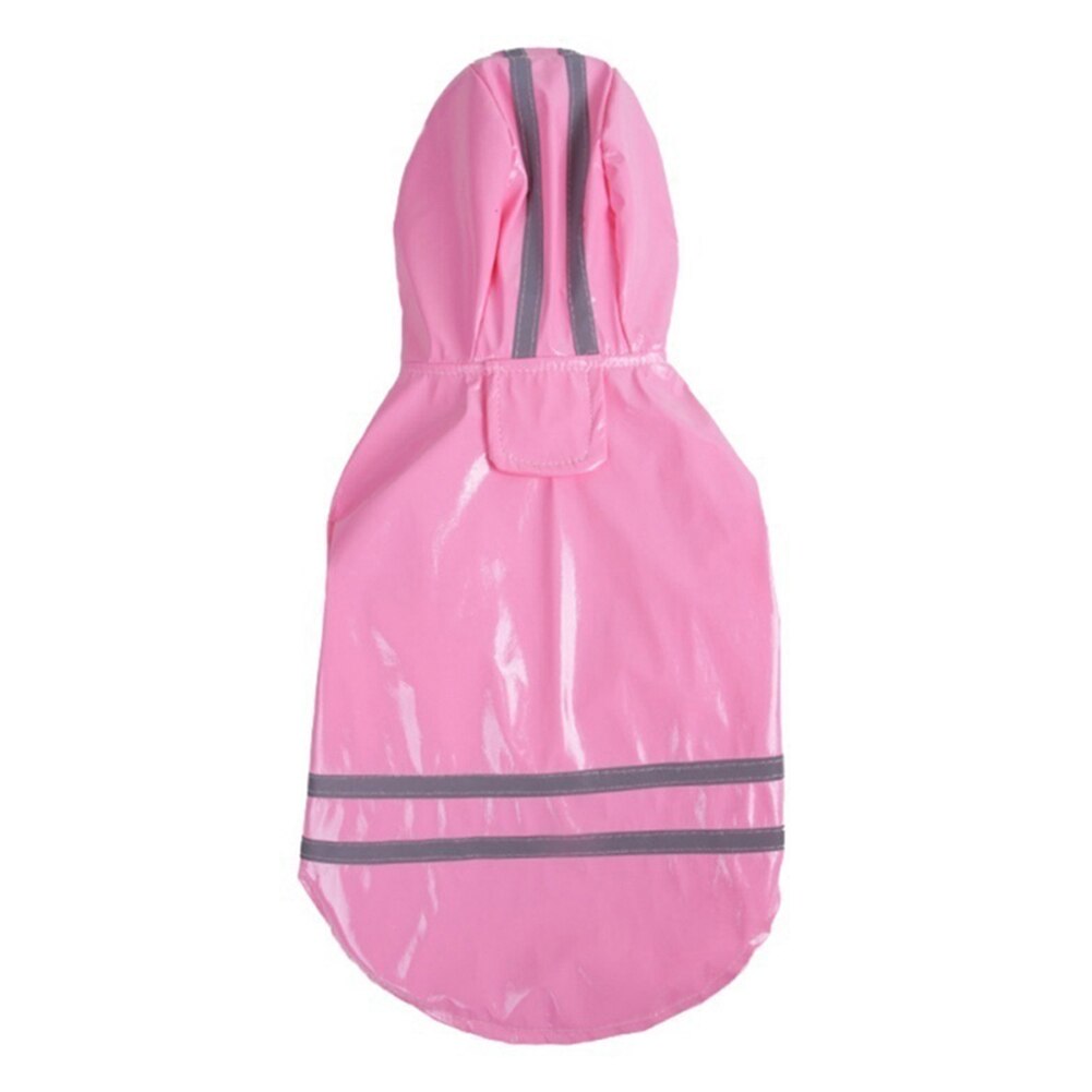Pet Dog Puppy Hooded Raincoat Waterproof Jacket Outdoor Costume Apparel Jumpsuit: Pink / XL