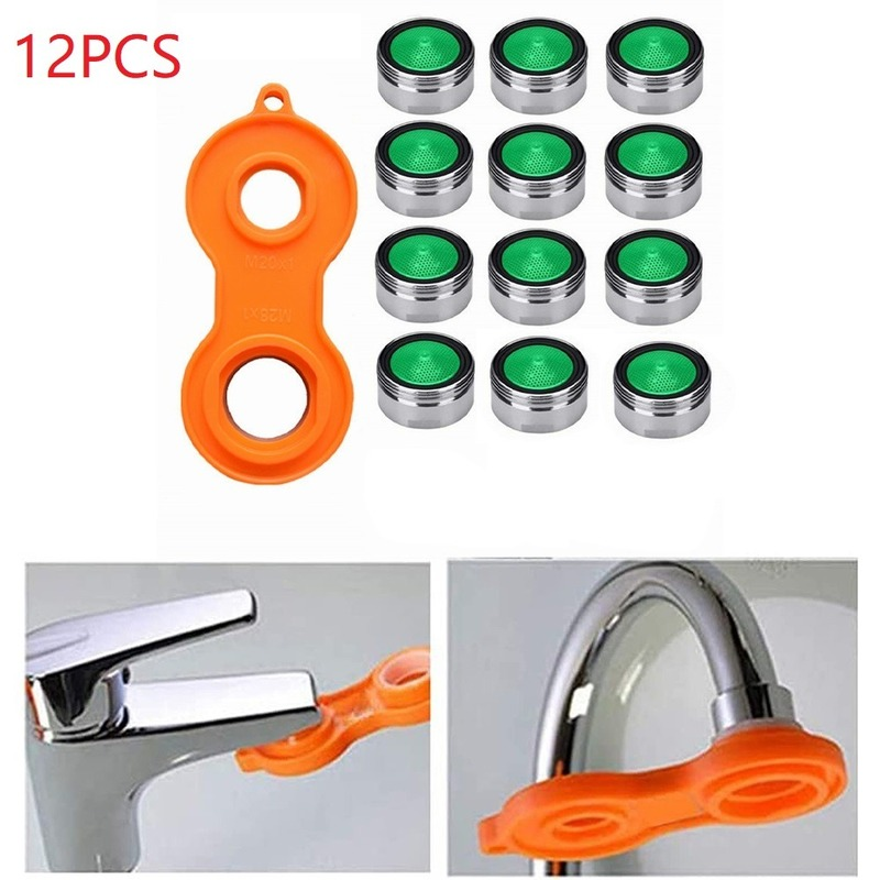With Installation Tool Faucet Spare Parts Replacement Aerator 12pcs M24mm Anti Rust Faucet Aerator