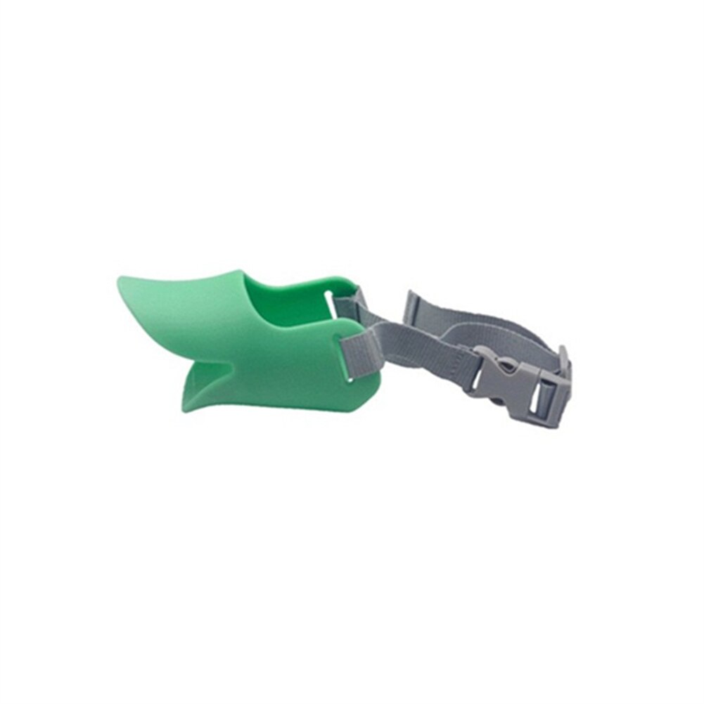 Dog Muzzle Silicone Duck Muzzle Mask for Dogs Anti Bite Stop Barking Small Large Dog Mouth Muzzles Pet Dog Accessories: green / M