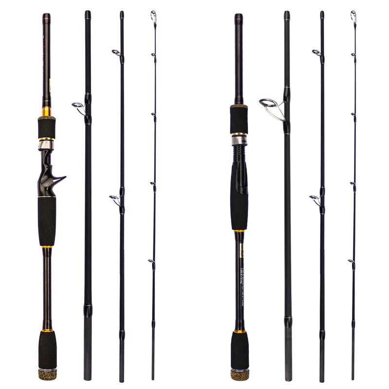 Faster Carbon Lure Rod 2.1m 2.4m 2.7m 3.0m 4section Baitcasting Fishing Rod Travel Ultra Light Casting Spinning Rod Carp Fishing