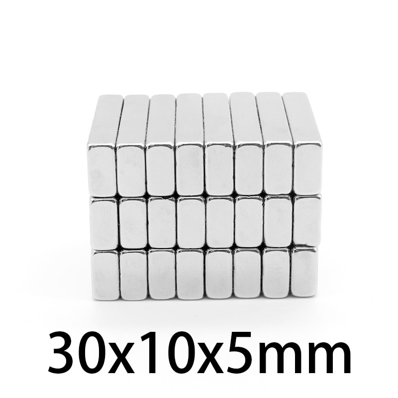 3-30Pcs 30x10x5mm Search Major Quadrate Magnet 30*10*5 Powerful Magnets 30mmx10mmx5mm Strong Neodymium Magnets 30*10*5mm