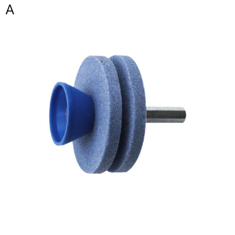 Blade Sharpener Lawn Mower Grinding Rotary Drill Cut Lawnmower Blade Sharpener: Color A