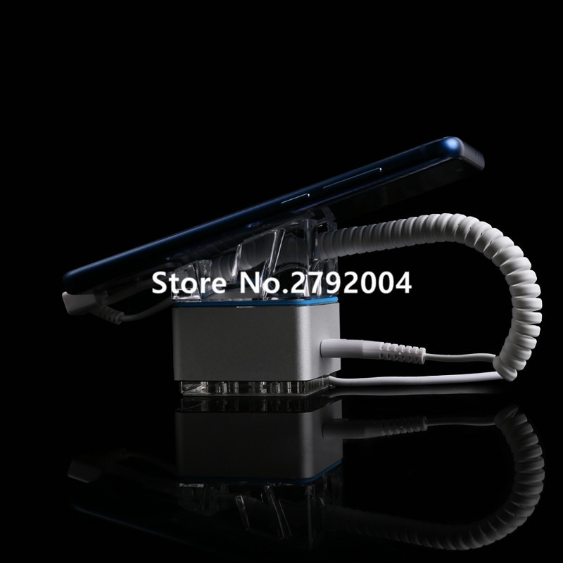 Acrylic mobile cell phone security display stand Iphone anti-theft holder with alarm device for retail shop show