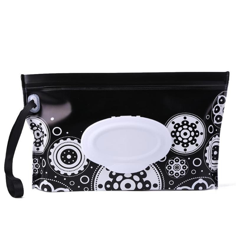 Portable Wipe Container Case EVA Wet Tissue Bag for Stroller Cosmetic Pouch: D