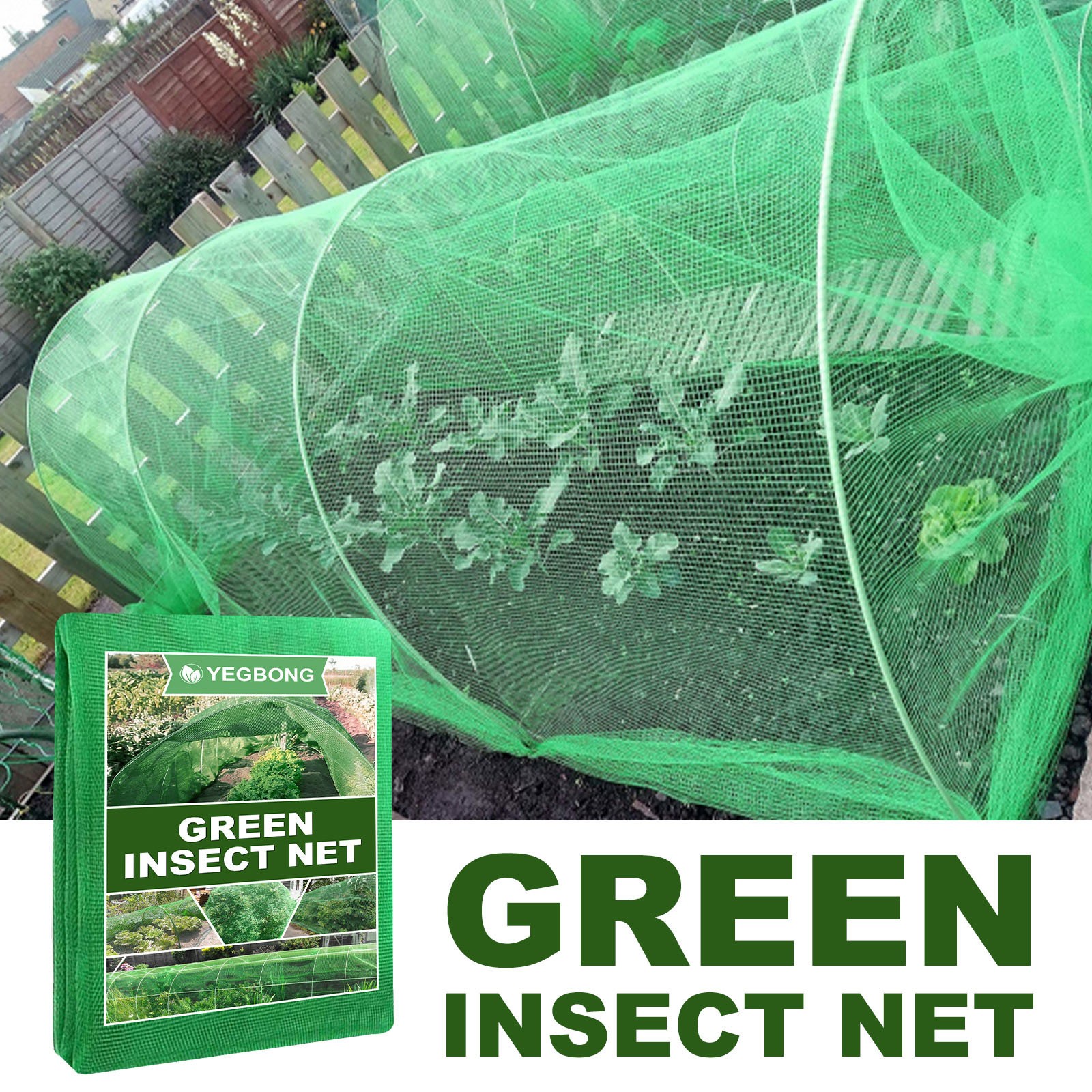 Garden Vegetable Insect Net 2*5m Cover Plant Flower Care Protection Network Greenhouse Vegetable Insect Net UV resistant Green