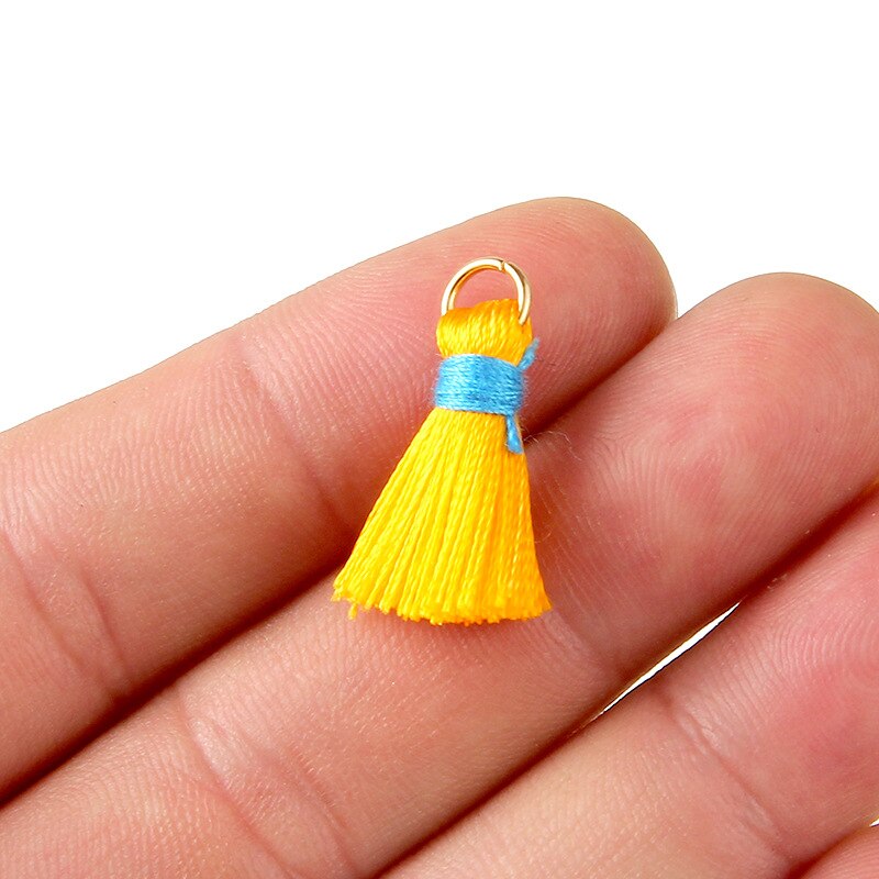30Pcs Color Mini Tassel Fringe DIY Material Cotton Cord Tassel Trim Garments Curtains Decorative Tassels Lace Ribbon Accessories