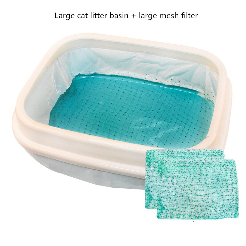 20pcs Reusable Cat Feces Filter Hands Free Pet Cat Excrement Liners Elastic Cat Sand Bag Filter Pet Hygienic Litter Box Liners: Package A