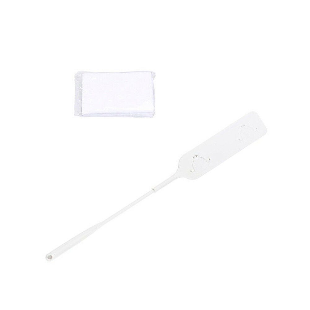 Plumeau à sangle Flexible en plastique | Avec tissu Non tissé, brosse de nettoyage des fentes hygiéniques: WHITE