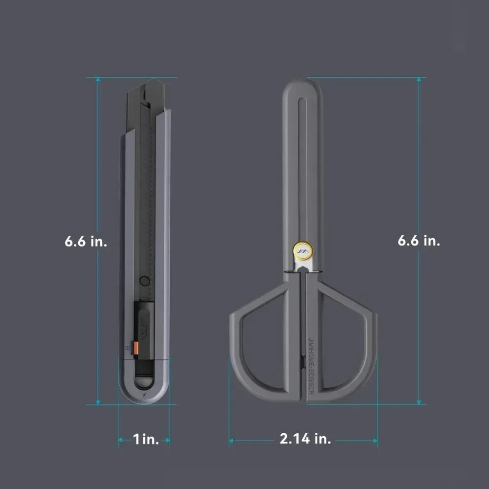 Xiaomi JIMIHOME 2pcs Scissors and Knife Mini Combo Set Adjustable Protective Sheath Precision DIY Safety Utility Tailor's Tools