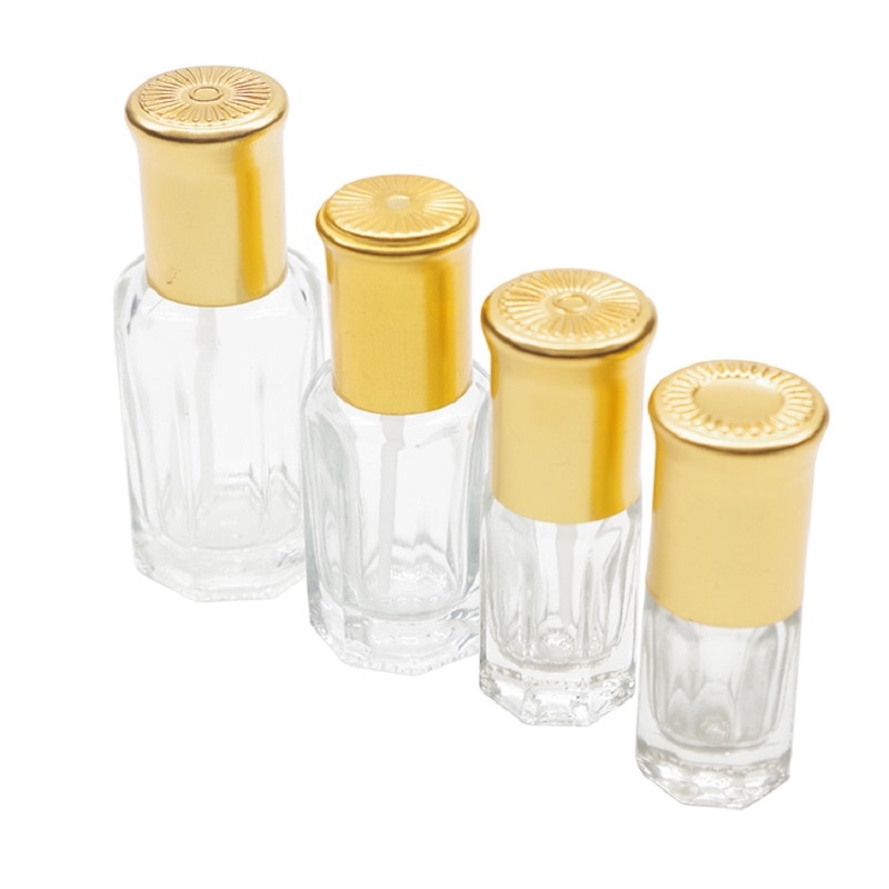 Attar Stick On Empty Gold Perfume Oud Oil Bottles / Attar Bottles 3ml 6ml 12ml