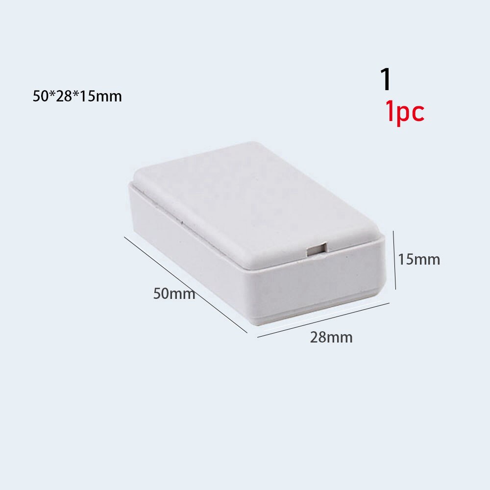 1Pc ABS Plastic Electronic Project Box White 9 sizes Enclosure Boxes Waterproof Cover Project Instrument Accessorie: 1pc Style 1
