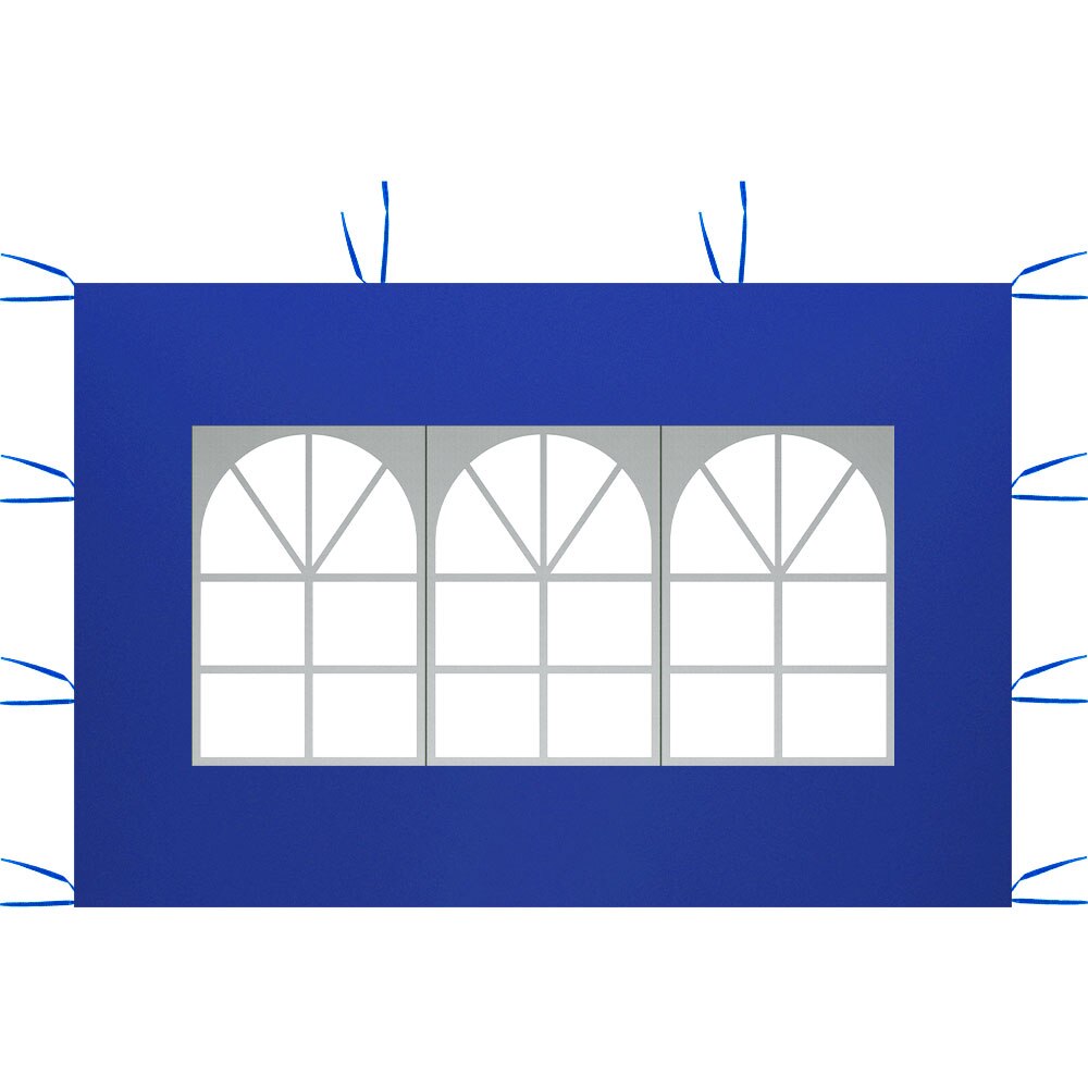 3x2m Waterproof Gazebo Awning Sunshade Sun Shade Sail For Outdoor Garden Beach Camping Sunshade garden party camping tent: blue with window