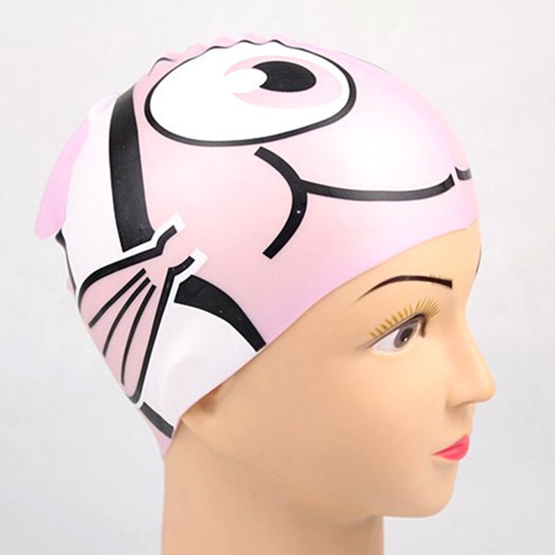Children Swim Cap Silicone Funny Fish Kids Swimming Bathing Hat for Boys Girls ZJ55