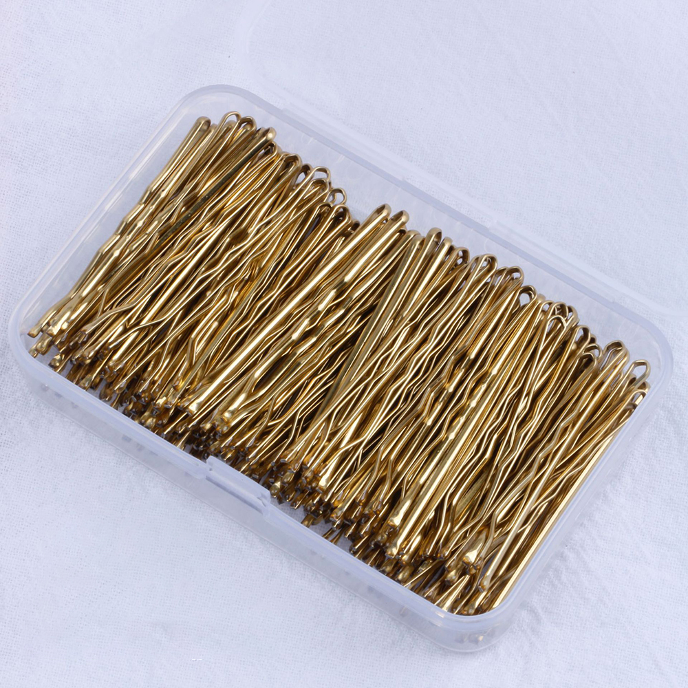 150 pçs feminino sólido casual bobby pin caixa conjunto para vida diária pinos feminino grampos de cabelo para ferramentas de maquiagem acessórios de estilo de cabelo: Rosa