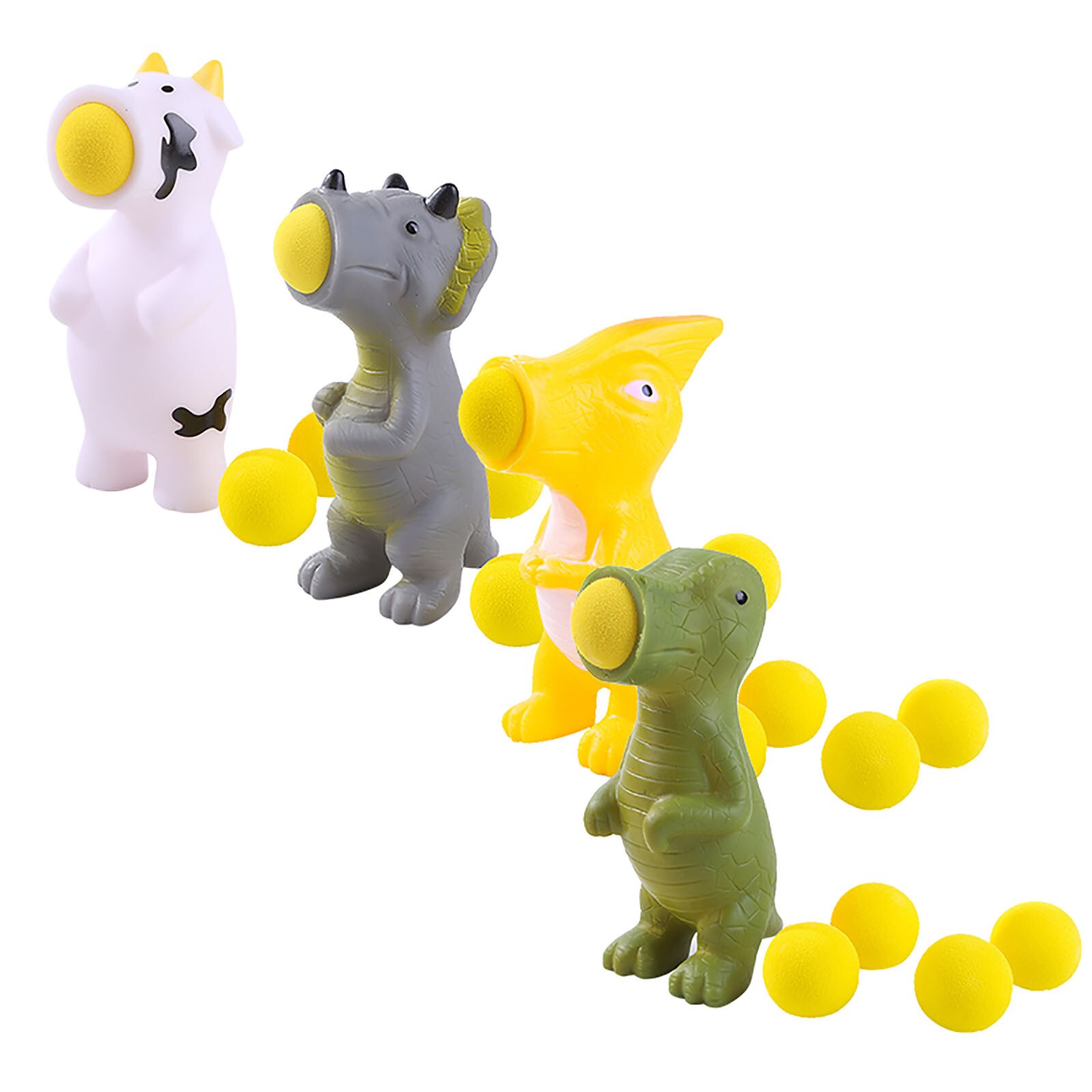 Cow Ball Blaster-animal Popper Indoor And Outdoor Toys With 5 Foam Balls Animal Doll Spit Ball Interactive Toy Игрушки