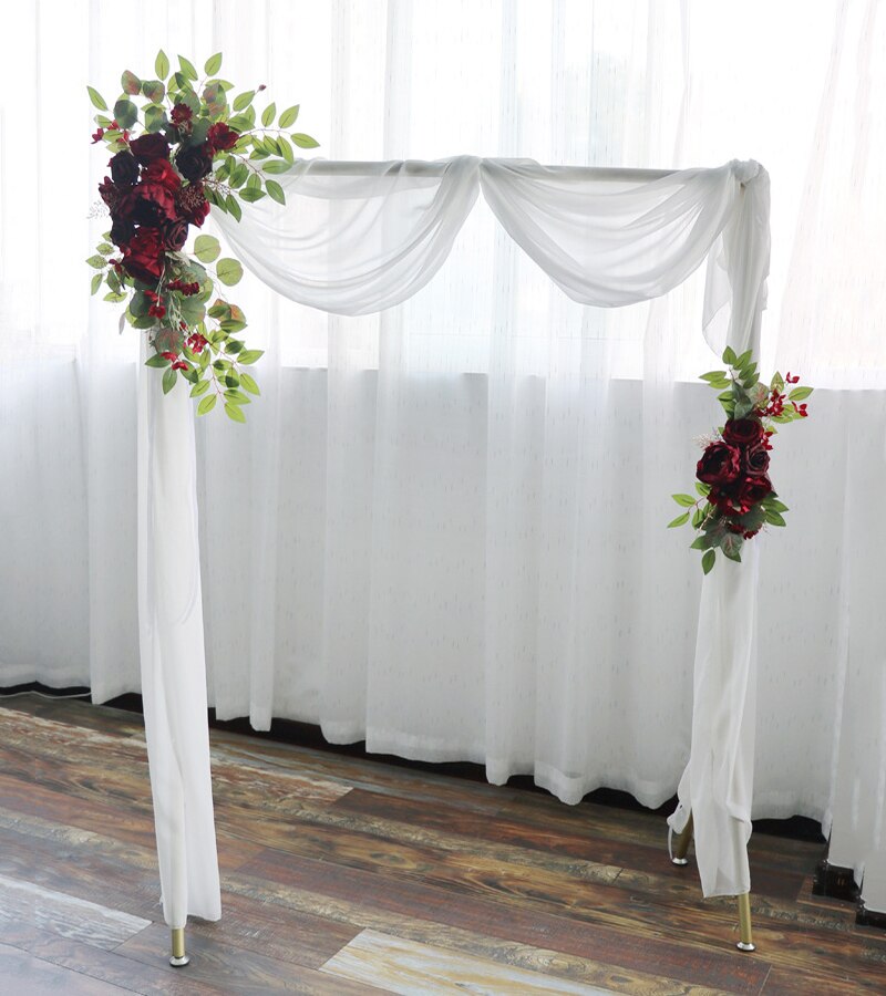 Guirlande artificielle pour arc de mariage, 2 pièces/ensemble, accessoires, carte de bienvenue, décor de panneau mural Floral, Arrangement de rangée de fleurs, exposition de fenêtre