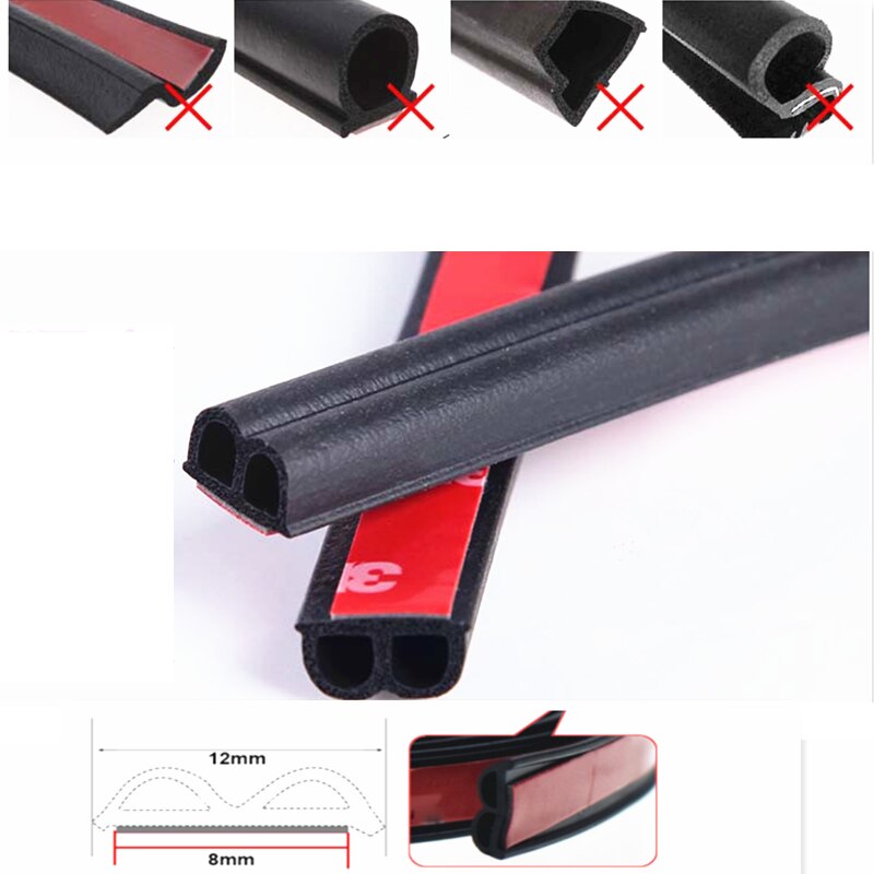 Car Door Seal Strips Sticker B Shape Weatherstrip Rubber for Land Rover LR4 LR2 Evoque discovery 2 3 4 freelander 1 2 Accessorie