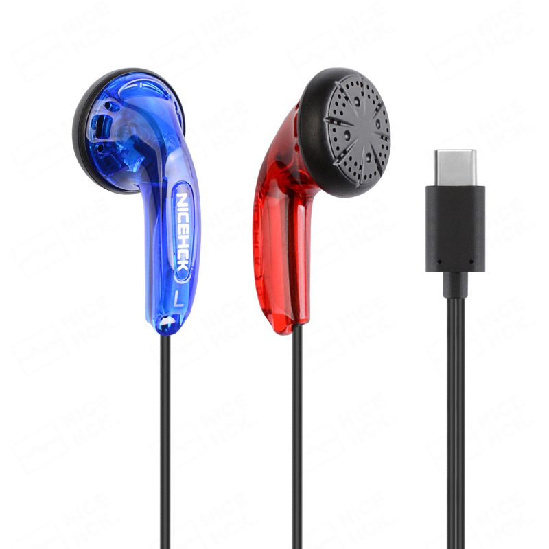 NICEHCK Traceless 3.5mm HIFI Earbud 15.4mm Dynamic Driver Unit DJ Bass Earphone Wired HD Microphone Headset EB2S/B40/B70/VIDO: Wino czerwone