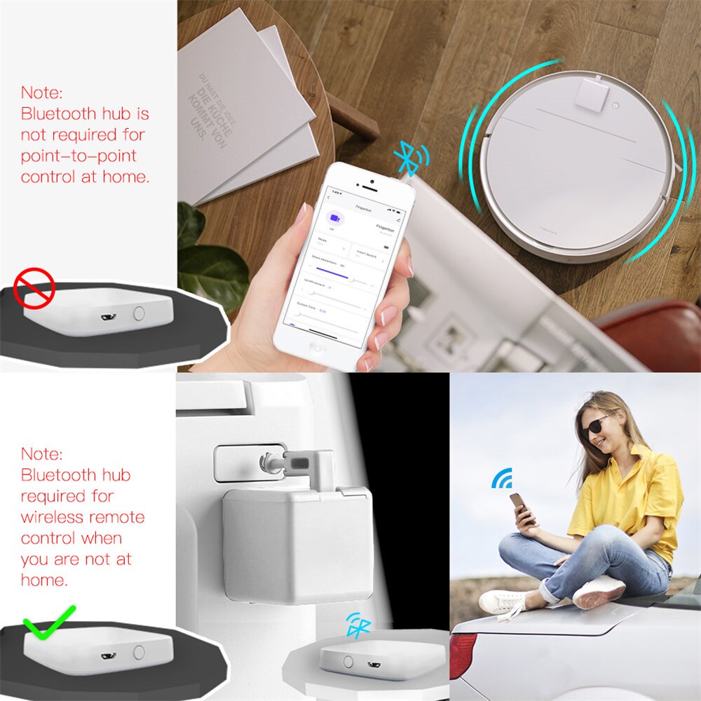 Smart Fingerbot Button Pusher Auto Switch BLE Tuya Smart Life App Alexa Siri Voice Control via BLE Hub for Light Switch Aircon
