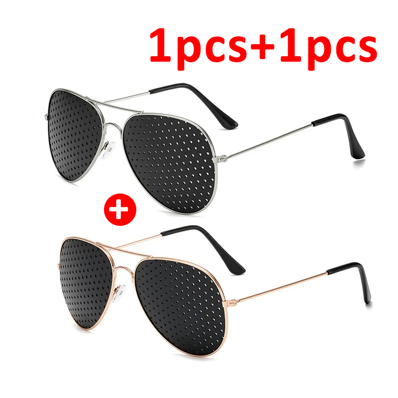 Vision Care Wearable Corrective Glasses Improver Stenopeic Pinhole Pin Hole Glasses Anti-fatigue Eye Protection Oculos De Grau: Red