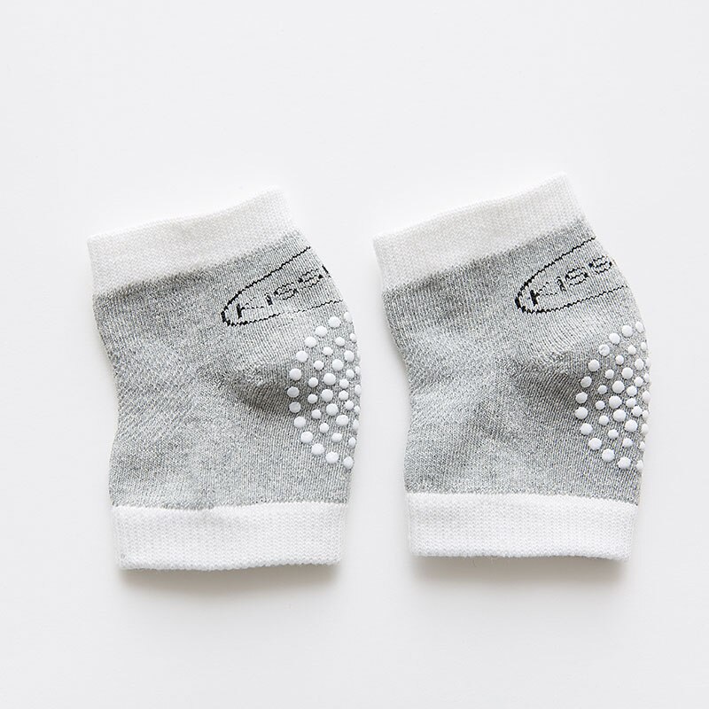 Kind Knie Protector Veiligheid Baby Been Cover Antislip Lijm Knie Pad Leren Lopen Beenwarmers Voor Jongens en Meisjes: Grijs