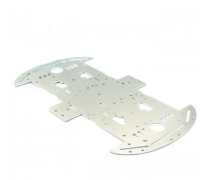 4WD Four-wheel Smart Car Chassis 1.5mm Aluminum Alloy Chassis Standard Standard: Army Green