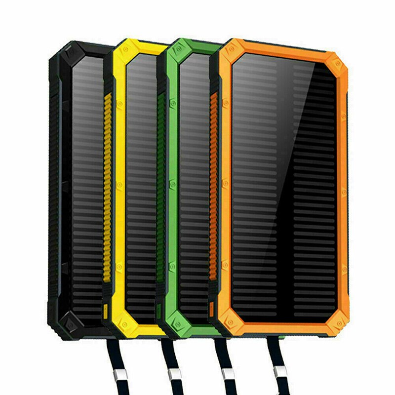 Zonne-energie Bank Waterdichte Case Kits Dual Usb Solar Battery Charger Externe Box Zaklamp Mini Powerbank Voor Smartphone