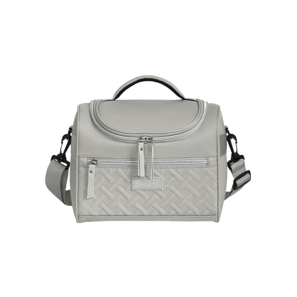 Portable PEVA Lunch Bag Thickened Large Capacity Picnic Bag Heat Preservation Waterproof Cooler Bag Thermal Lunch Box: Blue