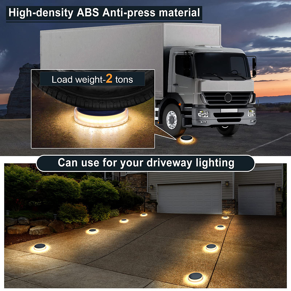 Led Solar Dekverlichting Outdoor Waterdicht Gazon Lampen Batterij Aangedreven Solar Stap Licht Voor Pathway Oprit Tuin Loopbrug Patio