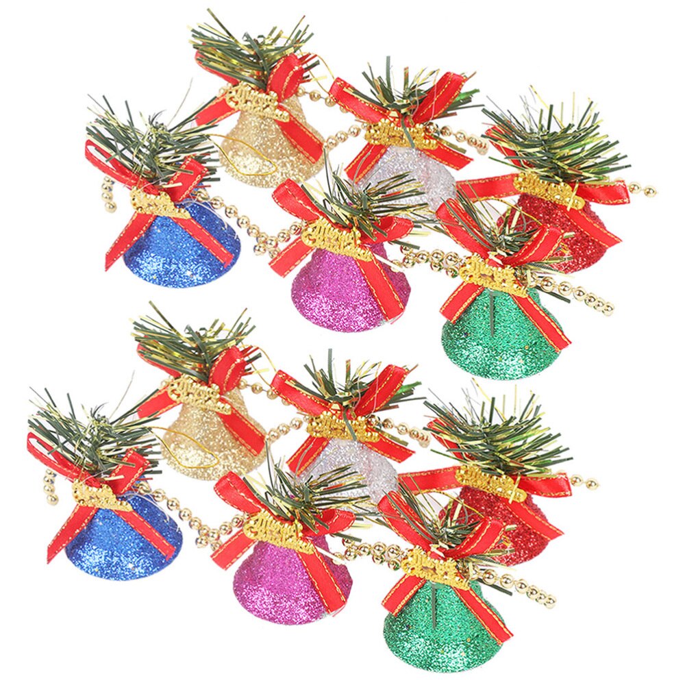cersaty® 12 stuks geitenbelletjes koeienklokken klein, vintage koeienbel, 35 x 37 mm belletjes om te knutselen, voor thuis boerderij DIY klokken (rode bronskleur, cyaanbrons