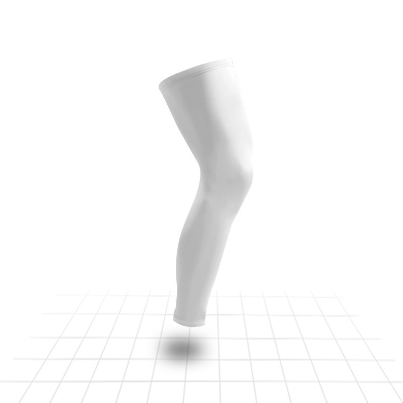 1Stck Kompression Beinlinge Basketball FußBall Radfahren Socken Knie waten Ärmel UV Sonne Atmungsaktive Beinlinge Männer Frauen: XXL / Weiß