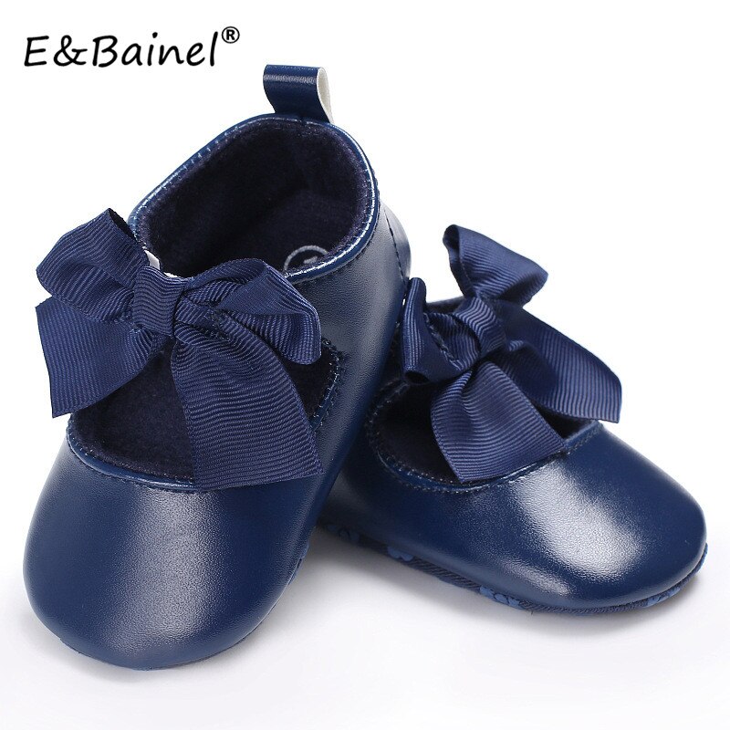 0-18m peuterschoenen voor meisjes, zachte pu-prinsessenschoenen, mocassins, strikverband, babyschoentjes voor de prewalker en geboren baby