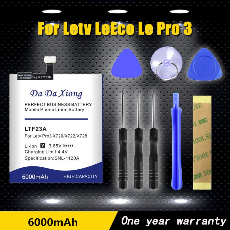 LTF23A-Batería de repuesto de 6000mAh para Letv LeEco Le Pro 3 X720 X722 X728