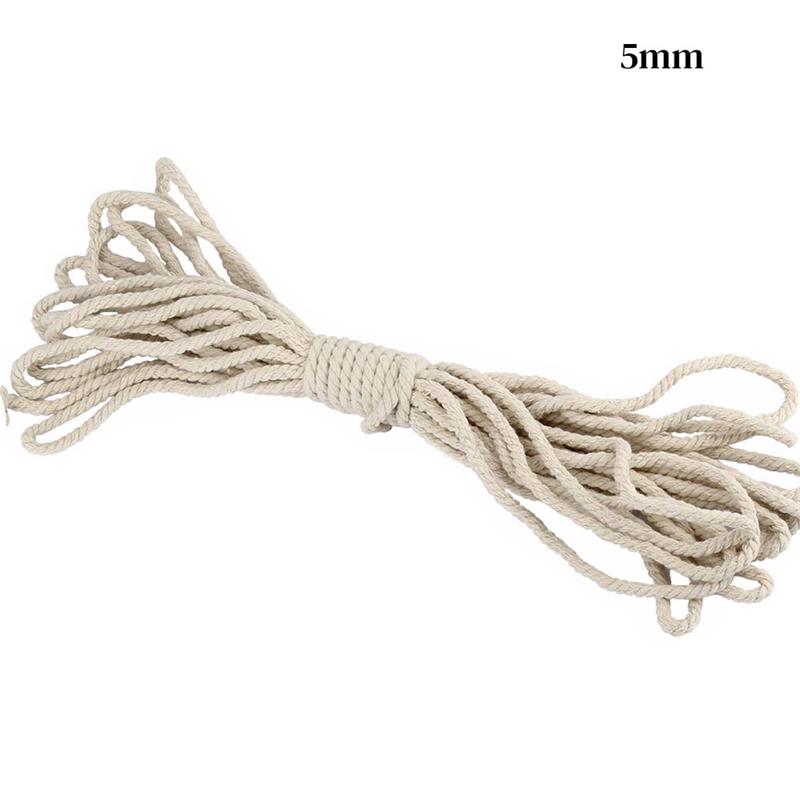 5mm 8mm 10mm 15mm Rope Cotton Thick Twisted String Cord Twisted Beige Decoration String Home Hand Craft DIY Twine Decor: 5mm