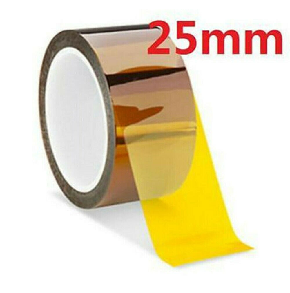 Multifunctionele Duurzame 25mm 100ft Kapton Tape BGA Hoge Temperatuur Hittebestendige Polyimide Goud: 25mm