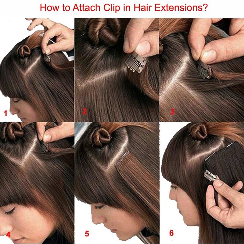 Feibin-extensiones de cabello con Clip para novia, pelo sintético ondulado resistente al calor de 22 pulgadas y 55 cm