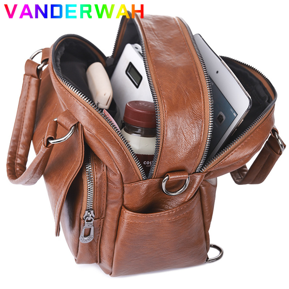 Women's Backpack Small Retro Bagpack Multifunctional Big Capacity Shoulder Crossbody Bag Female Travel Back Pack Mini Handbag