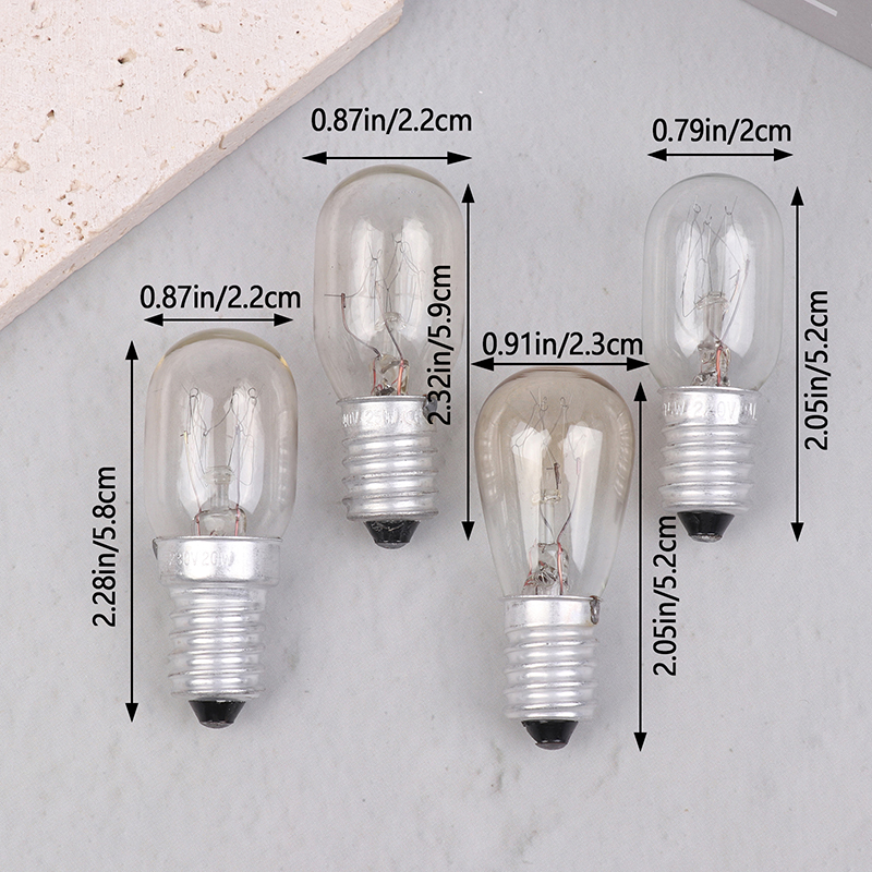 5 st.  e14 saltlampor, globlampor 220v-230v 10/15/20/25w glödlampor, kylskåpsugn, reservlampor
