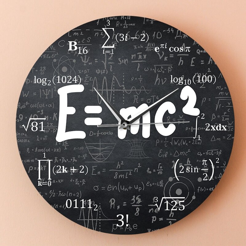 Theory of Relativity Math Formula Wall Clock Scientist Physics Teacher School Classroom Decor