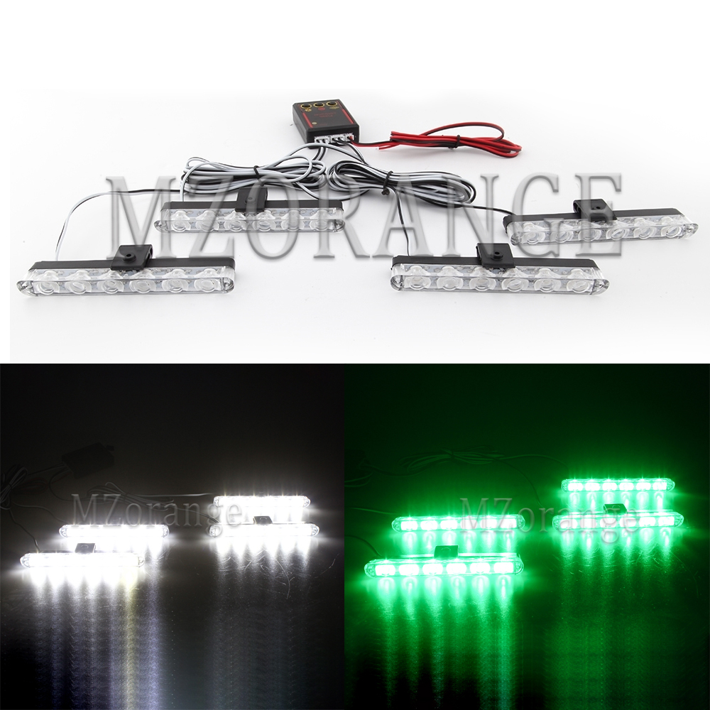4x6LEDS Stroboscopen Fso Zaklamp Politielichten Stroboscooplichten LED Noodbrandweer Waarschuwing Knipperlicht Grill Auto Vrachtwagen Ambulance