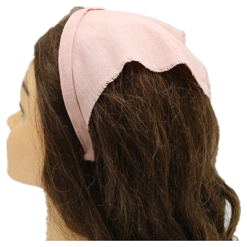 Bandana de tela vaquera de lino para niña, accesorios para el cabello, Bandana, novedad, primavera y verano