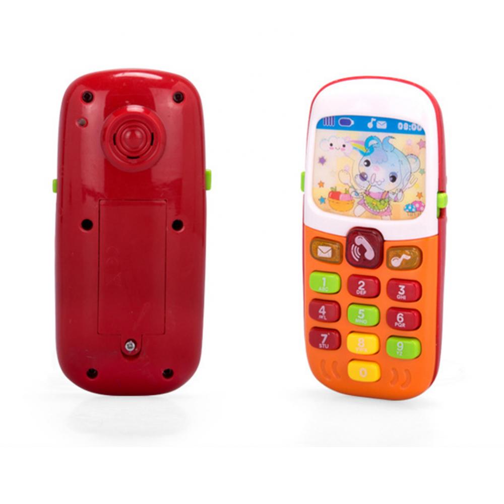 Kids simulation electronic mobile phone with music led educational children's toy children's music mobile toy: Default Title