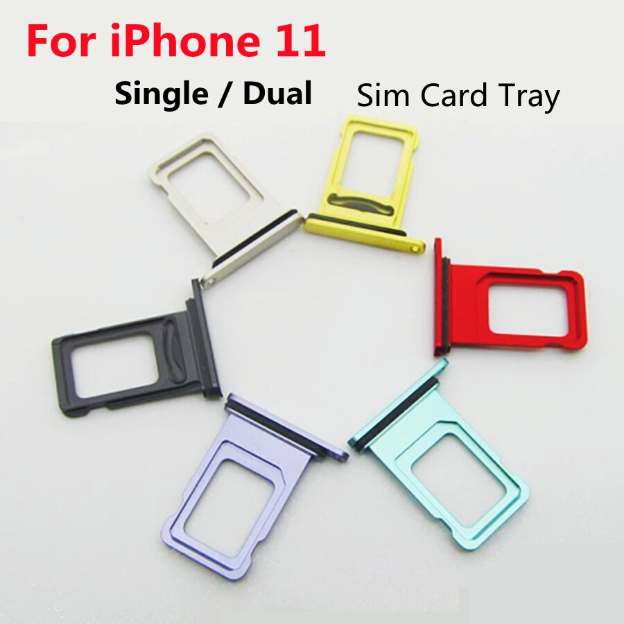 6.1 &quot;Voor Xfor Iphone 11 Single / Dual Sim-kaart Lade Micro Sd Adapter Socket Slot Houder Voor IPhone11 Card Socket