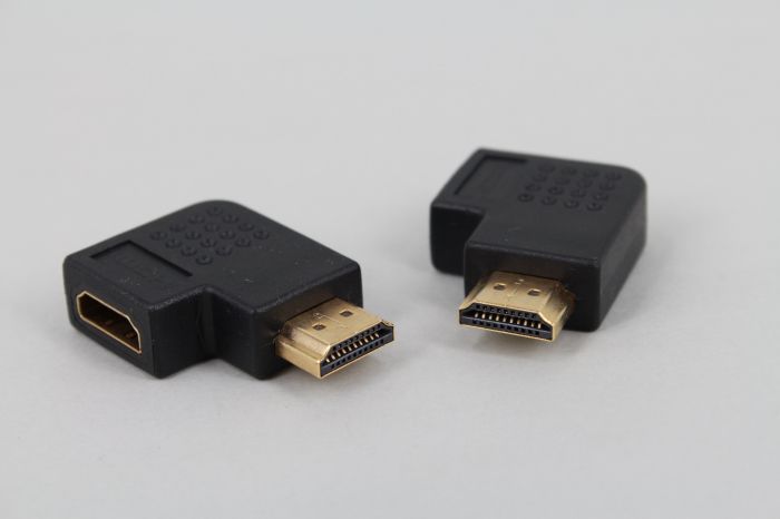 90 Degree Right Angle Male to Female Adapter Cable Connector HDMI-compatible HDTV